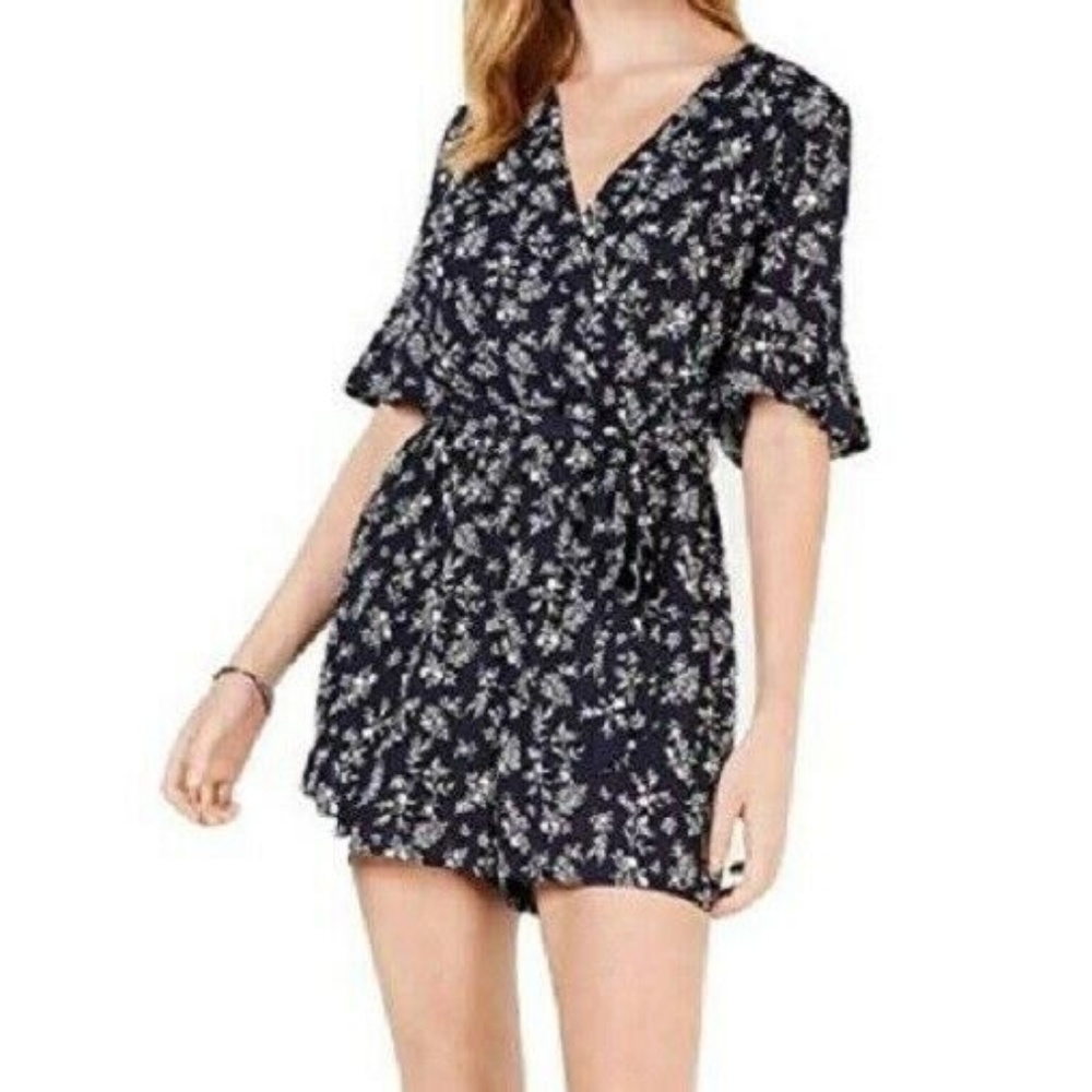 Maison Jules 0 Navy Ditsy Delight Romper 7AX74